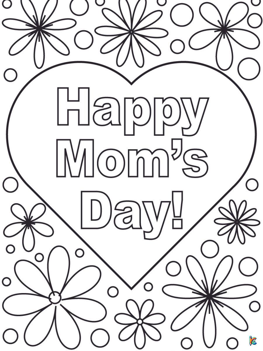 free printable mothers day coloring pages