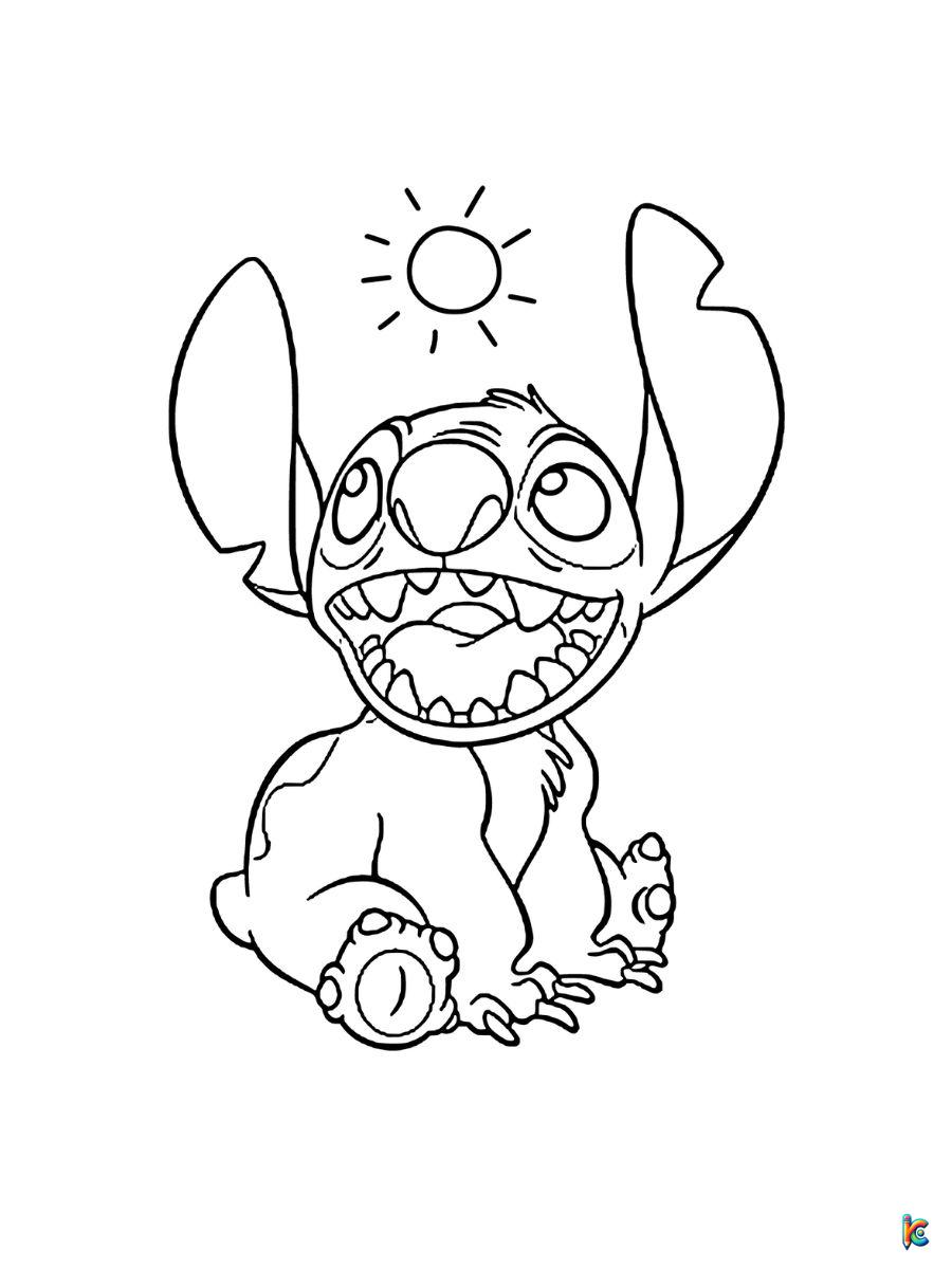 free printable stitch coloring pages