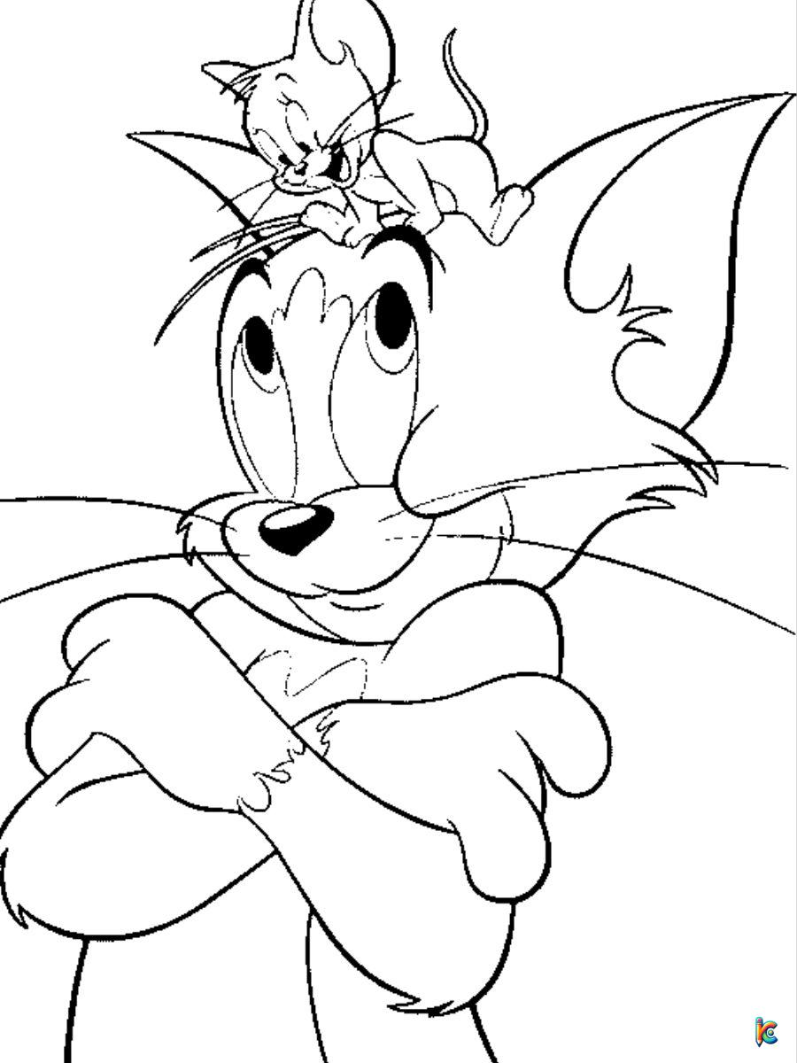 free printable tom and jerry coloring pages