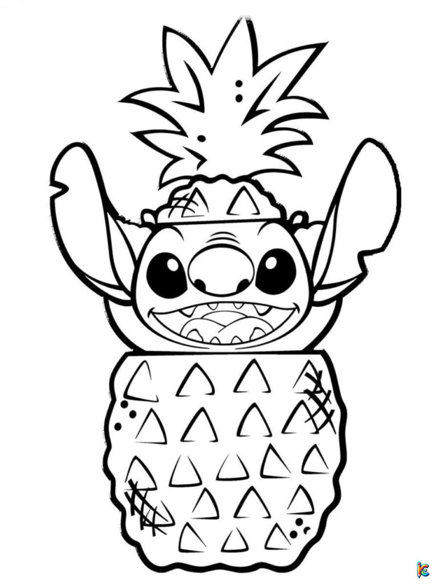 free stitch coloring pages