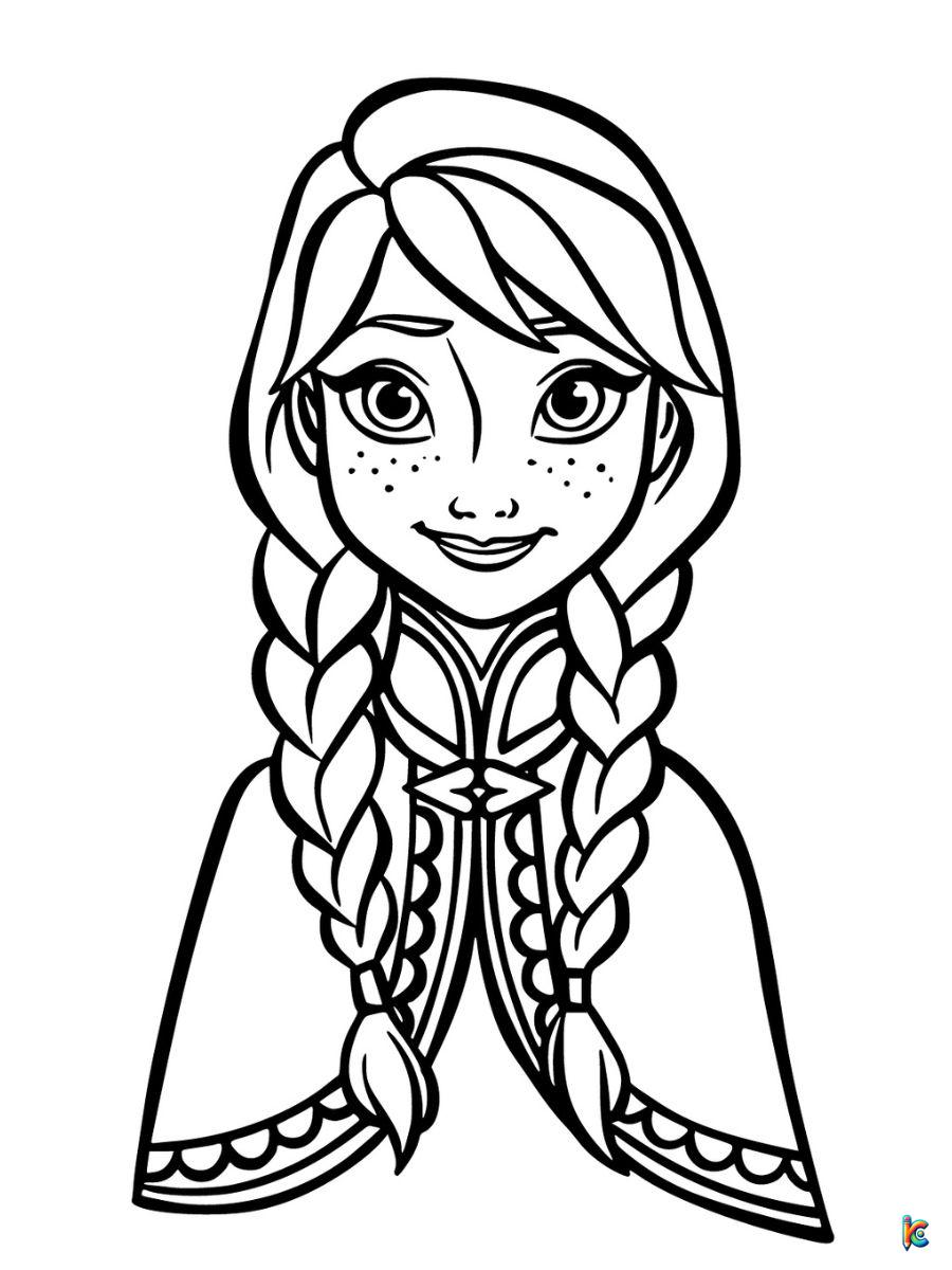 frozen anna and elsa coloring pages