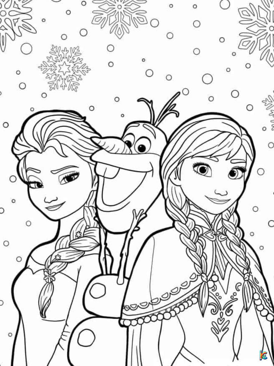 frozen anna and elsa coloring pages