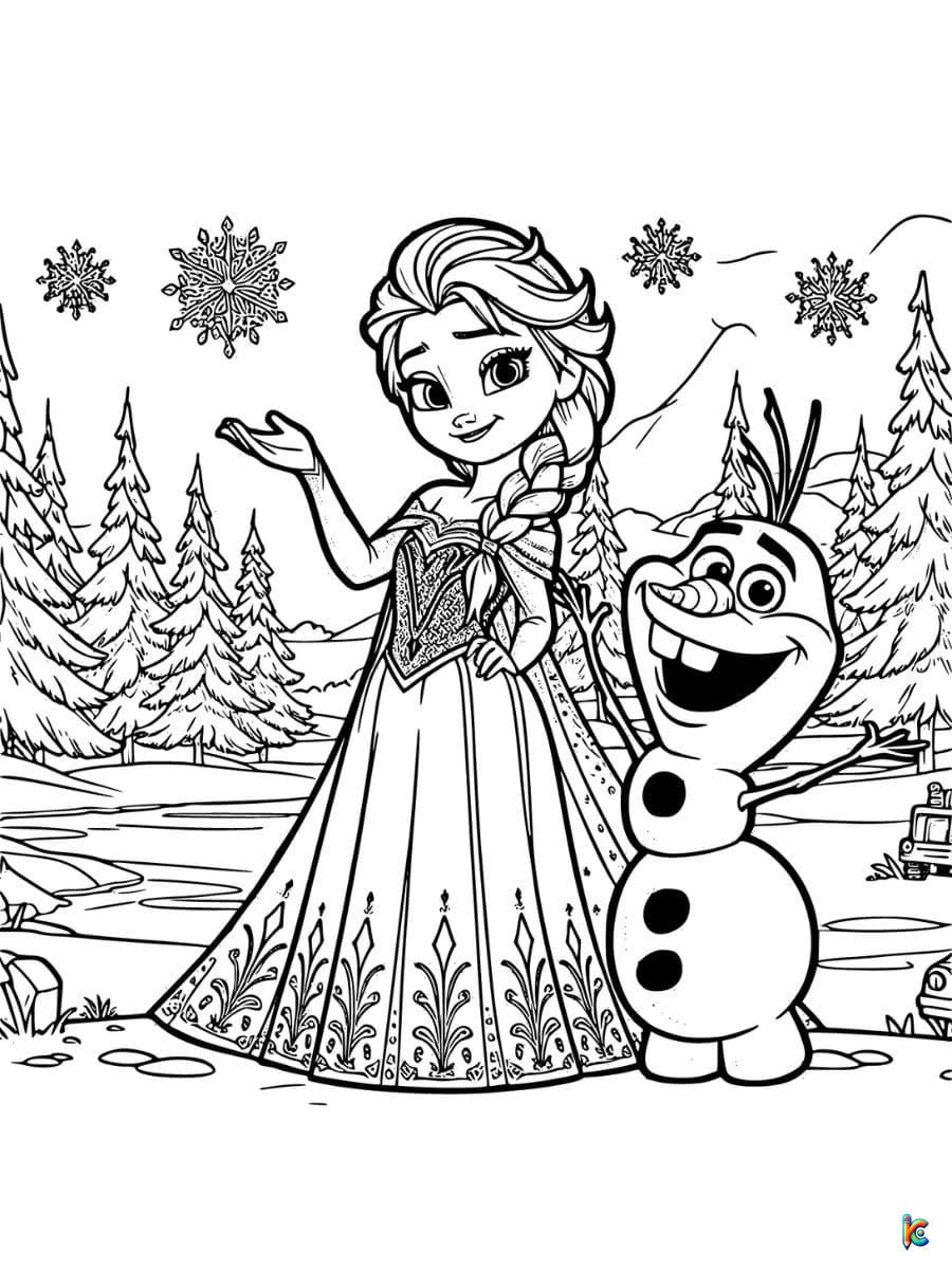 frozen coloring pages