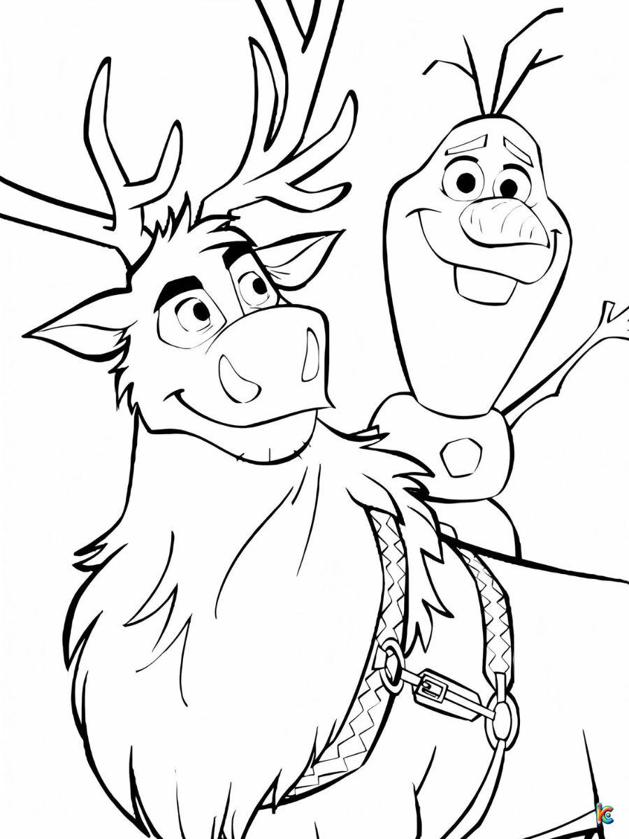 frozen olaf coloring page