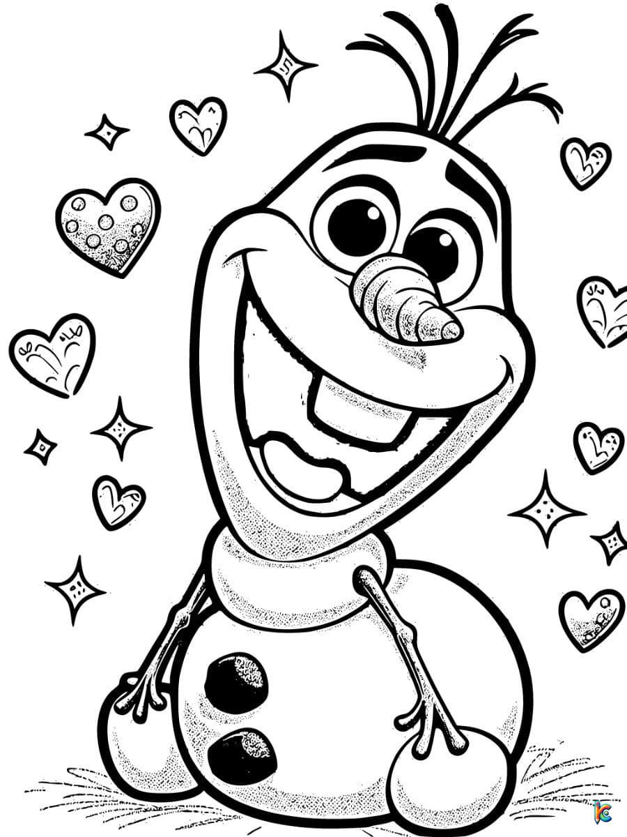 frozen olaf coloring pages