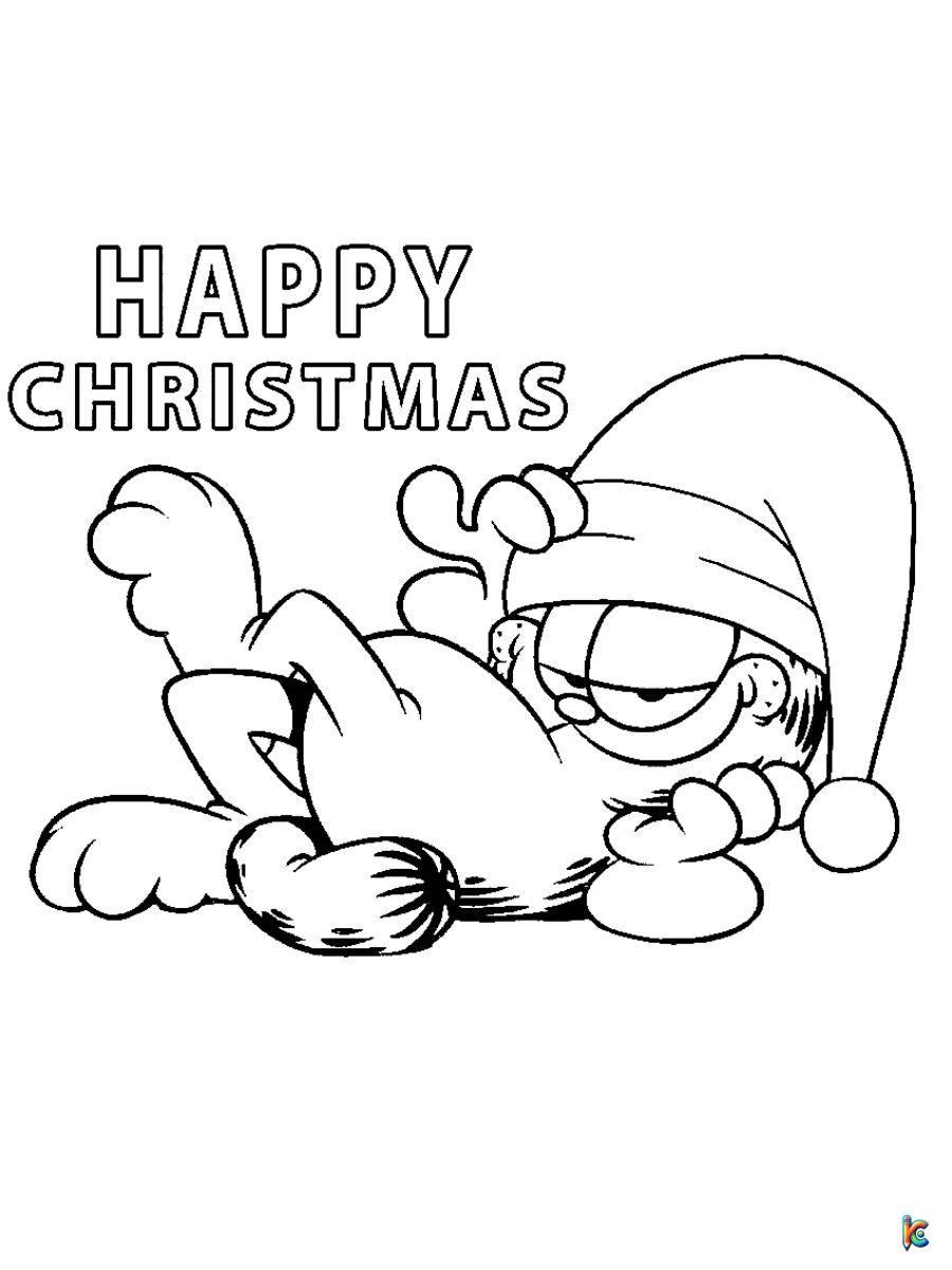 garfield christmas coloring pages