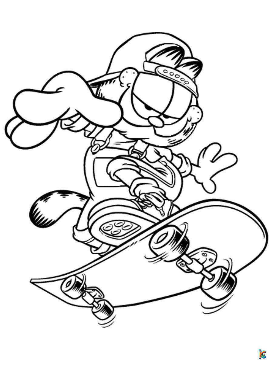 garfield coloring pages free