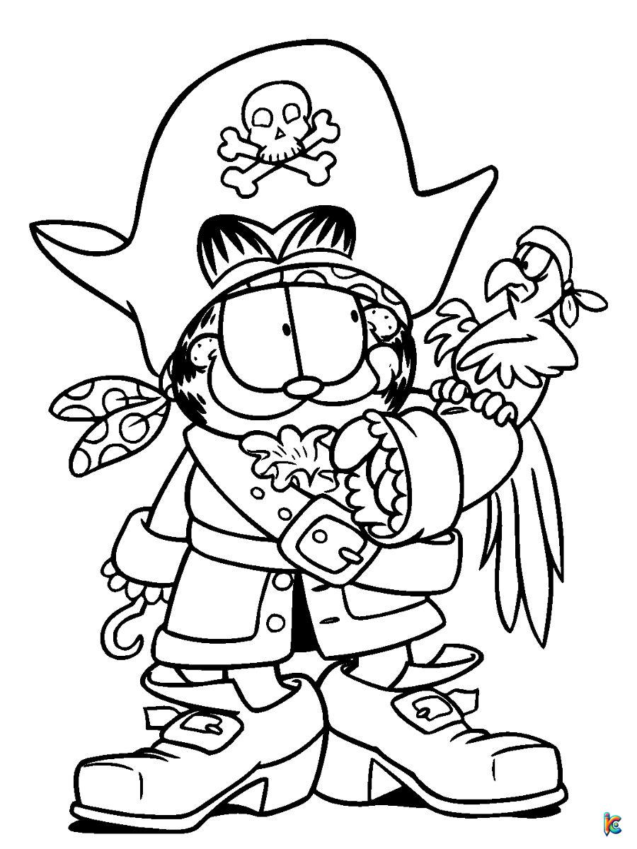 garfield printable coloring pages