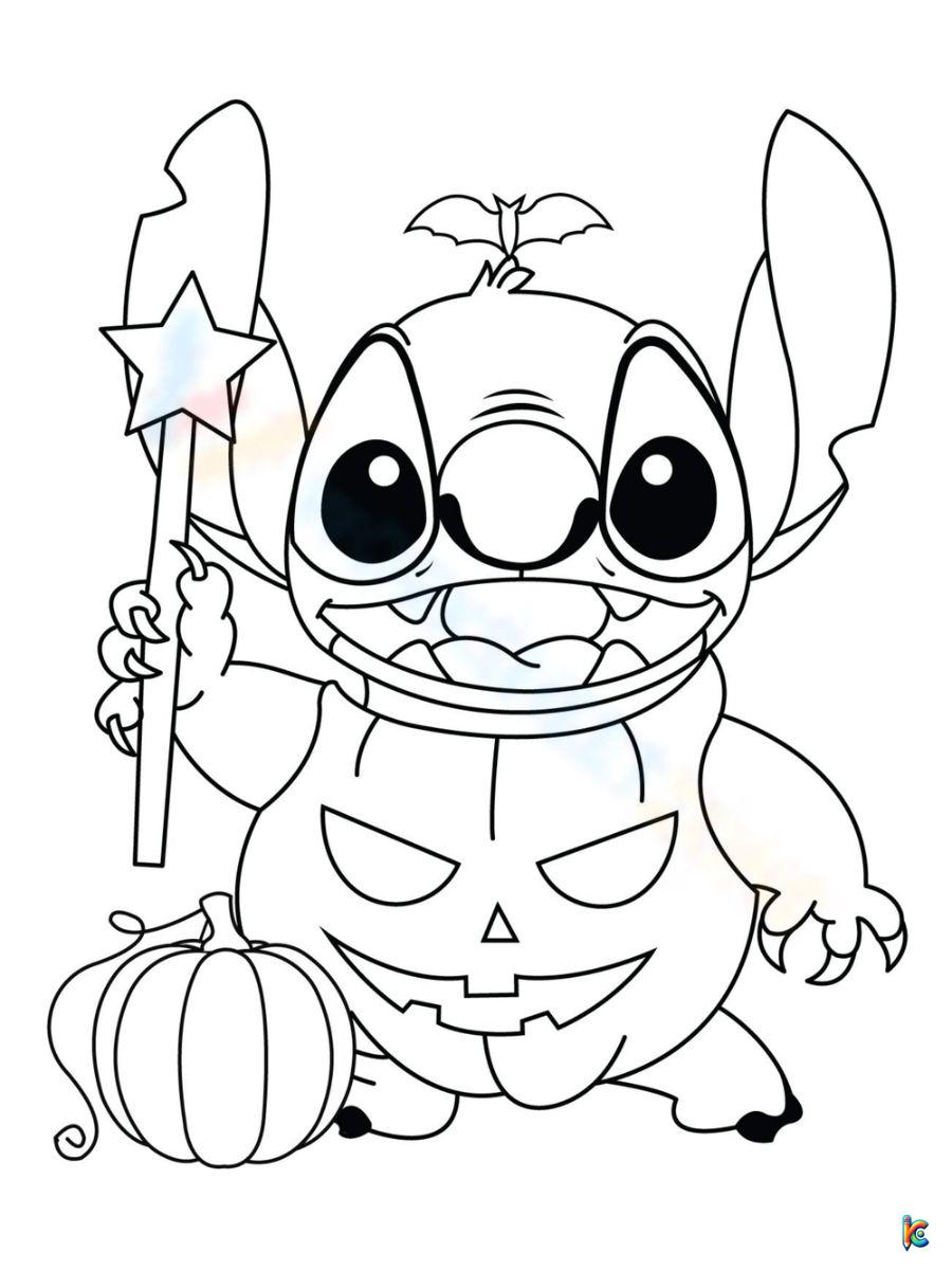 halloween coloring pages stitch