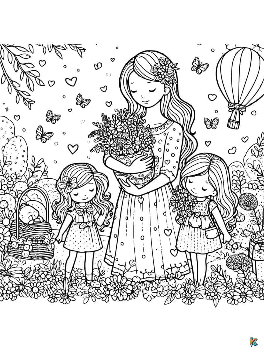 happy mothers day grandma coloring page