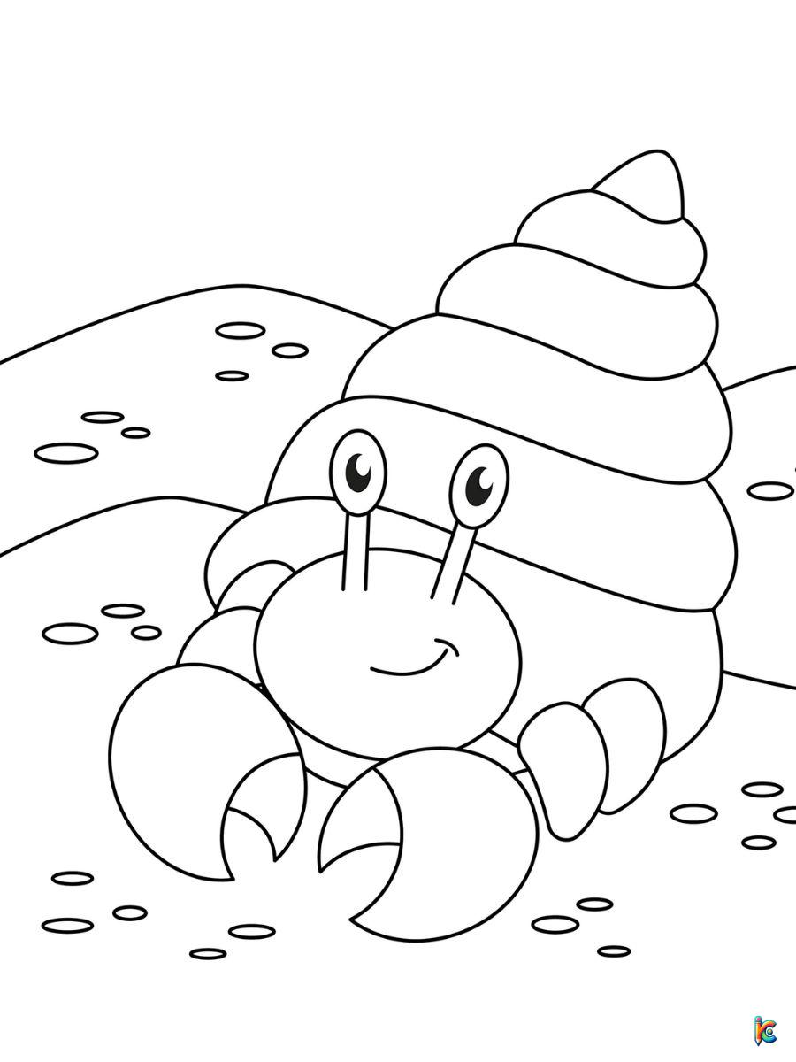 hermit crab coloring pages