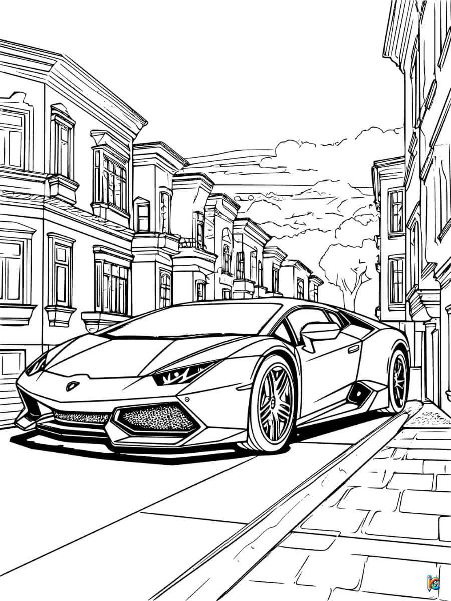 kids coloring pages lamborgini