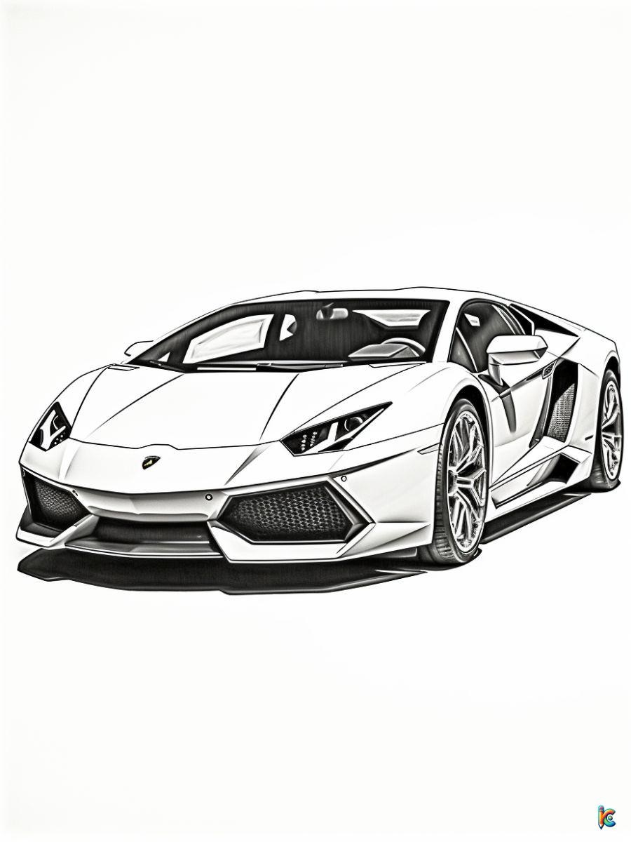 lamborgini coloring page