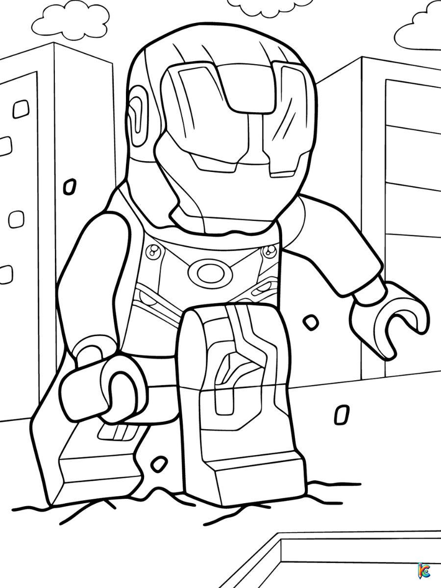 lego iron man 3 coloring pages
