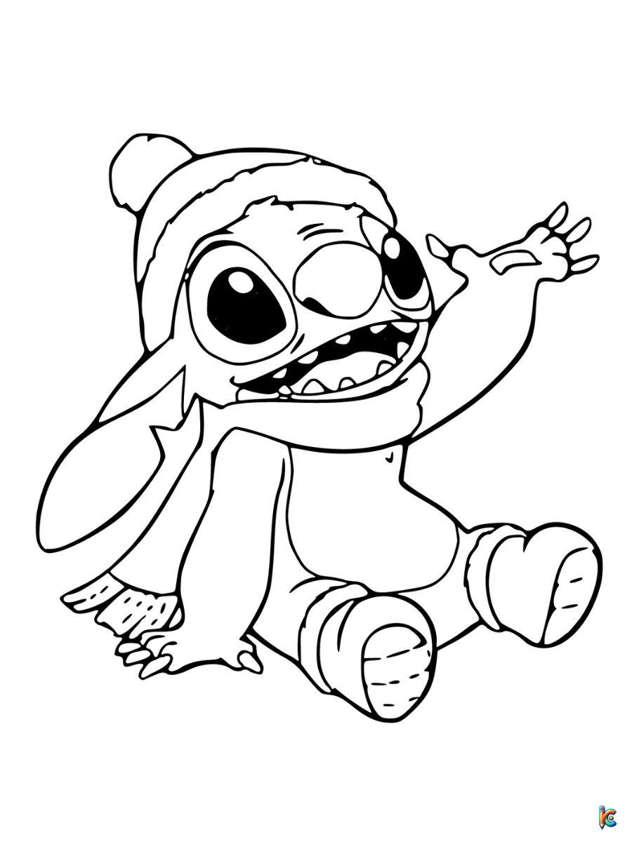 lilo and stitch christmas coloring pages