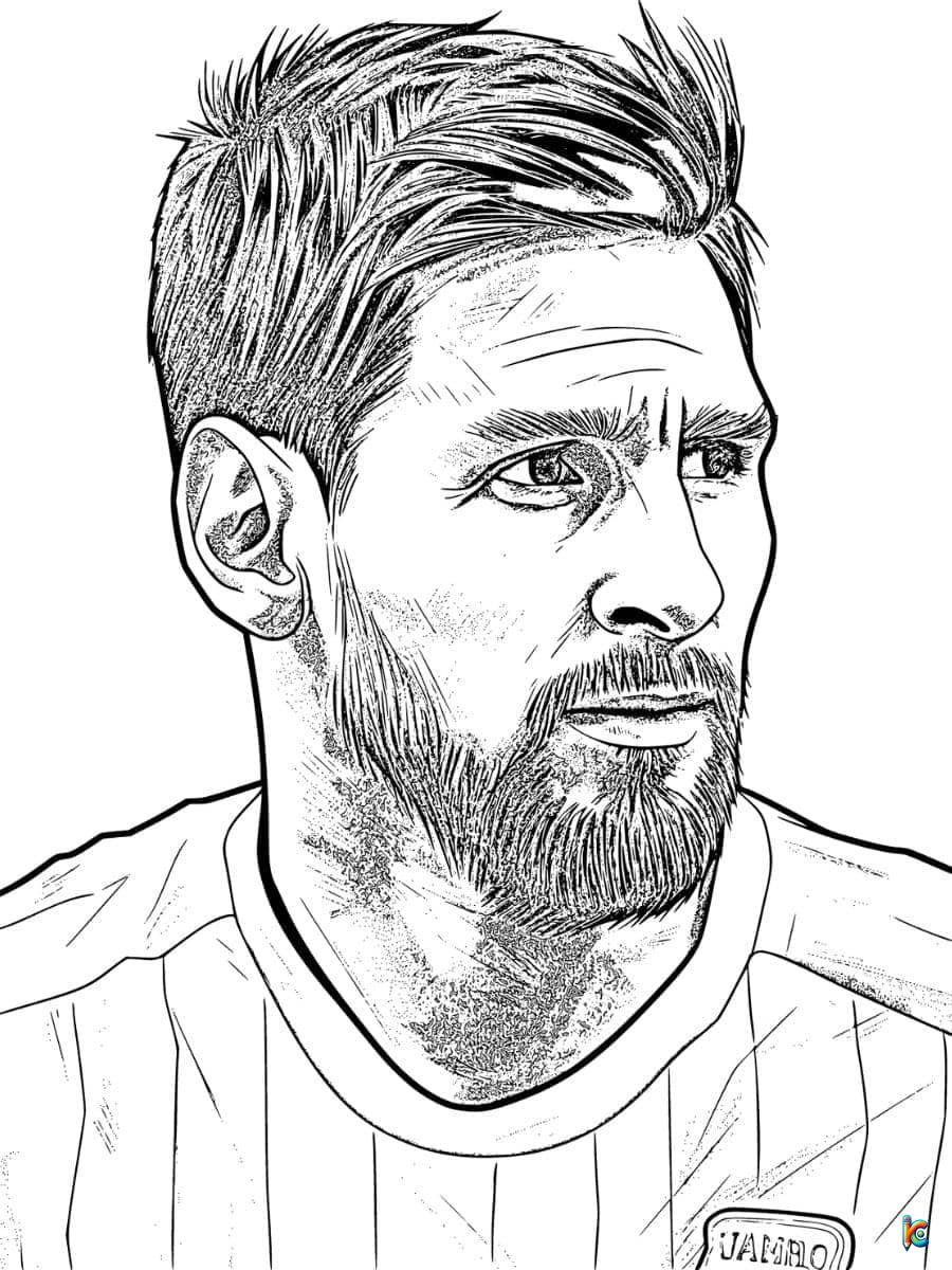 lionel messi coloring page