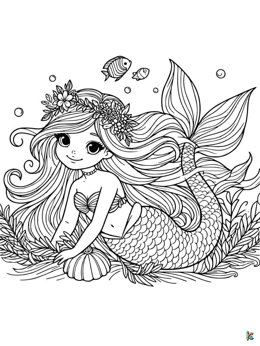 little mermaid coloring pages printable