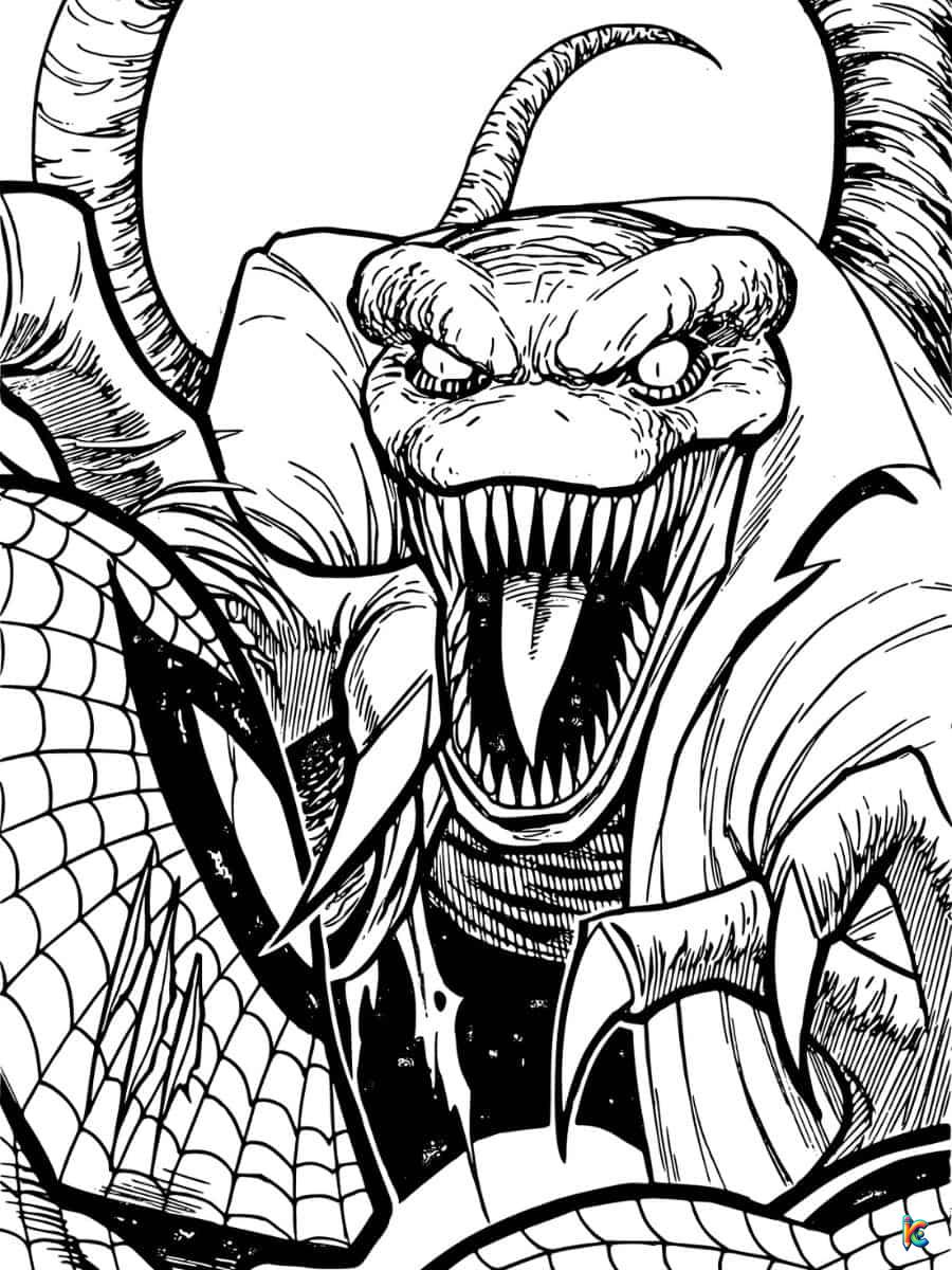 lizard spiderman coloring page