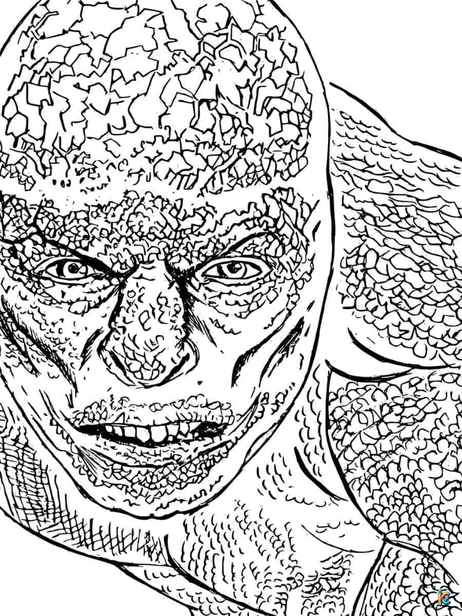 lizard spiderman coloring pages