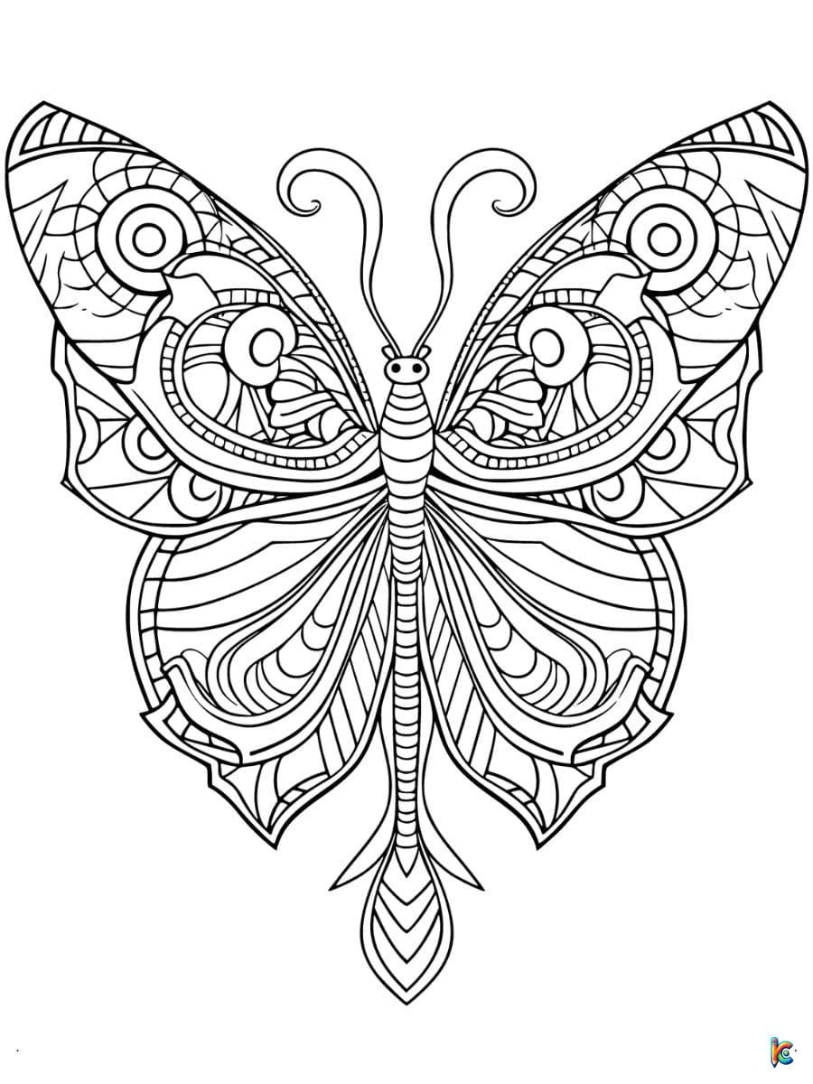 mandala butterfly coloring pages (2)