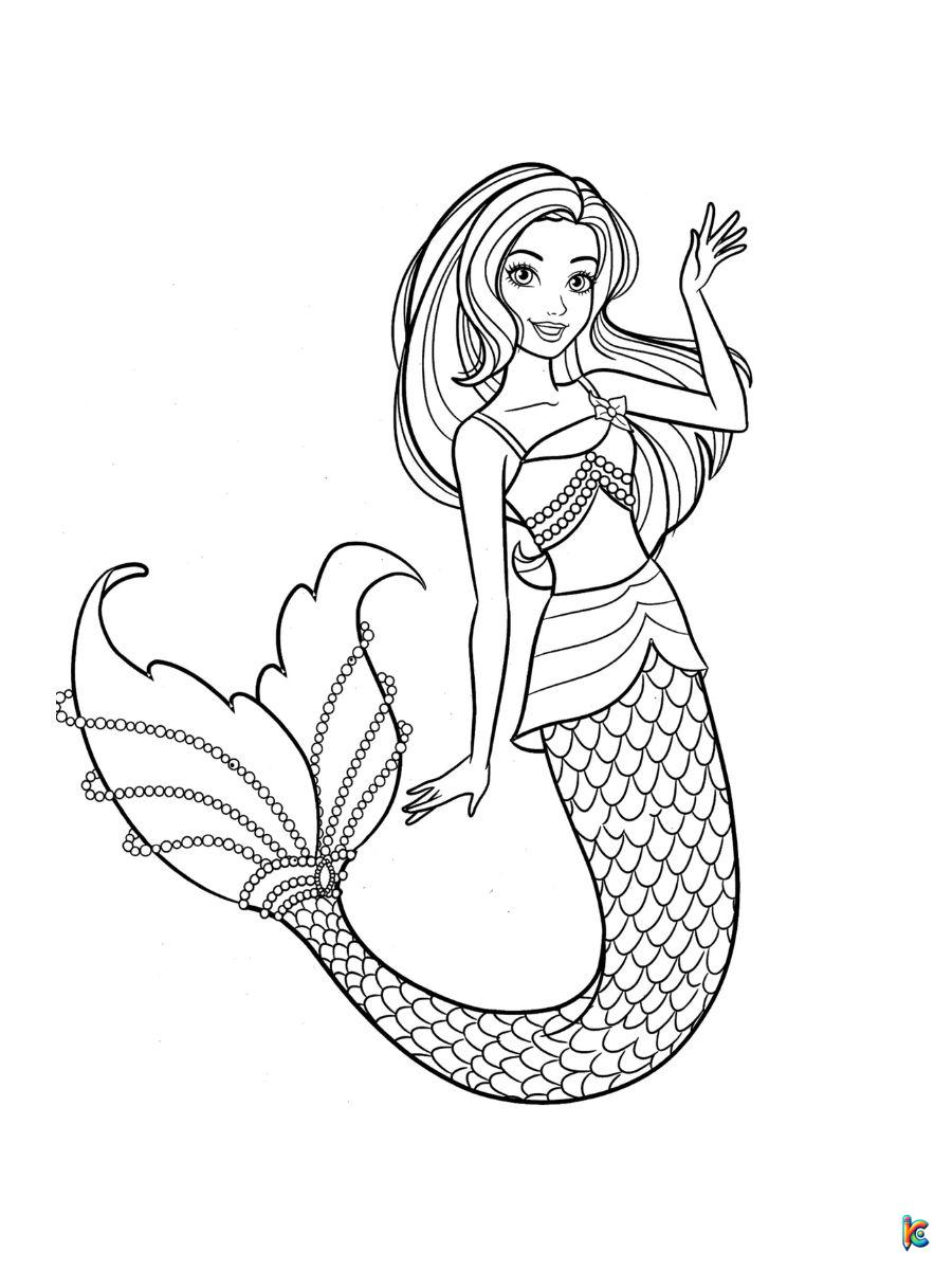 mermaid coloring page