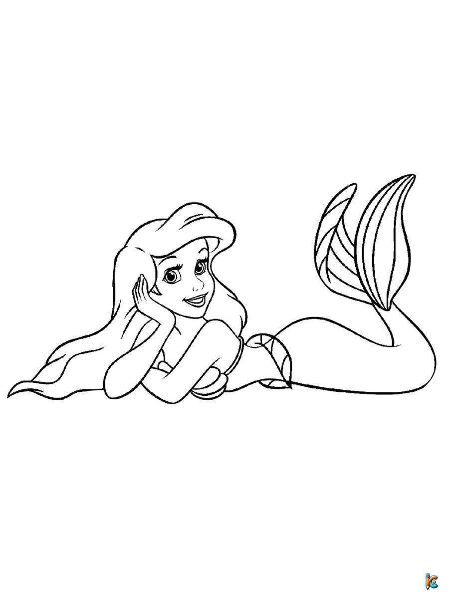 mermaid coloring pages ariel