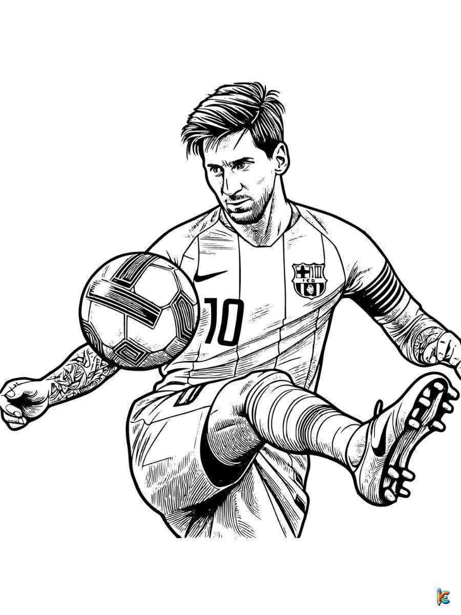 messi coloring page