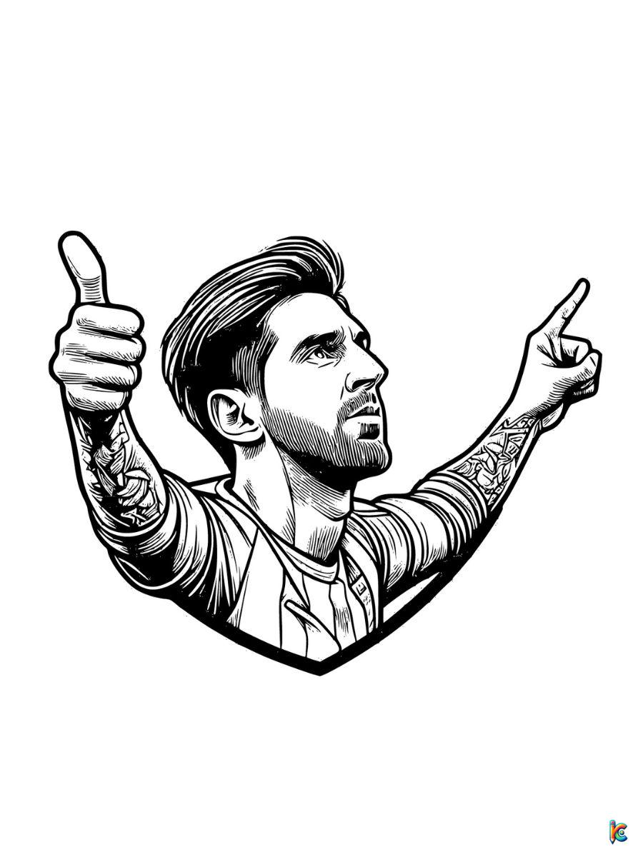 messi coloring pages p s g