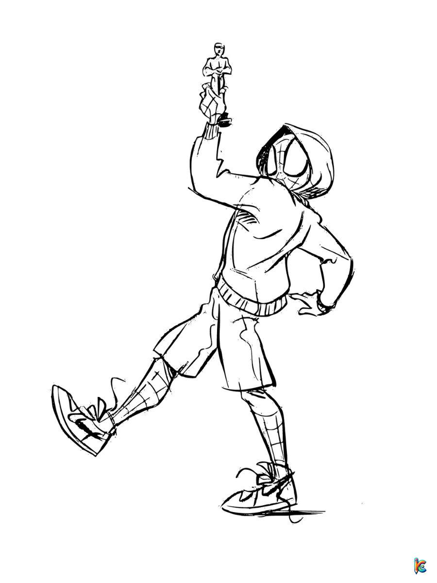 miles spider man coloring page