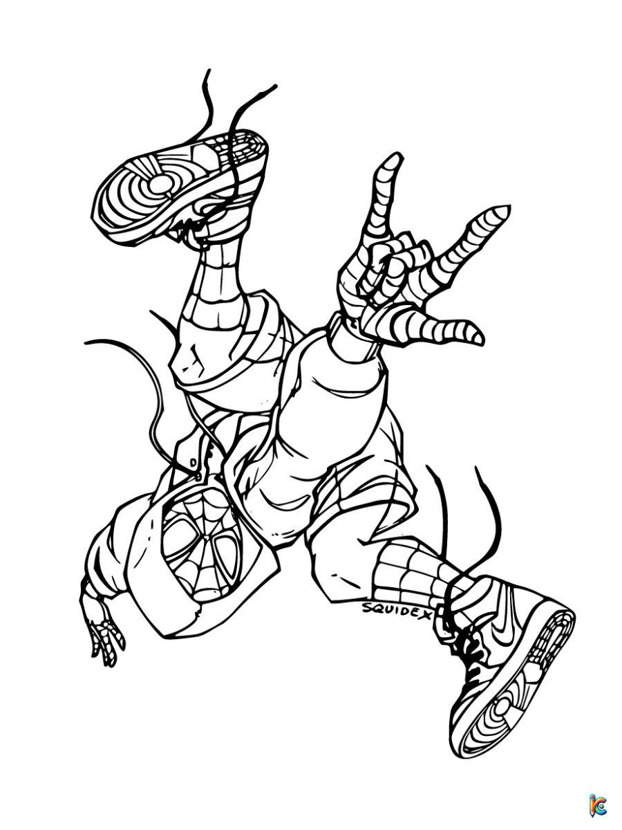 miles spiderman coloring pages