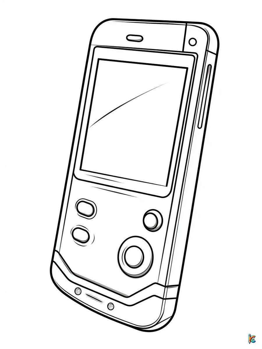 mobile phone coloring pages