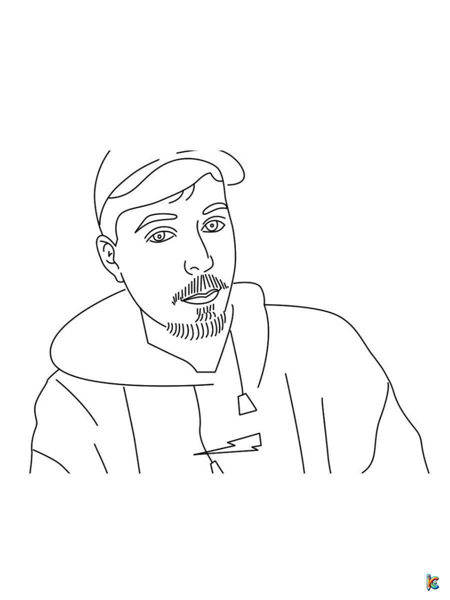 mr beast 6000 coloring pages