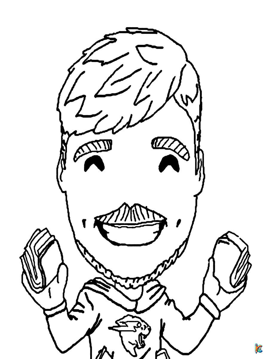 mr. beast coloring page