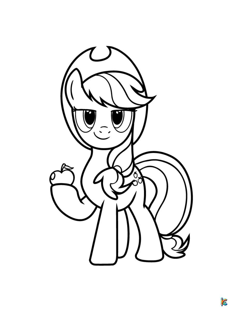 my little pony applejack coloring pages