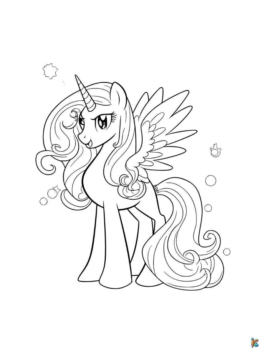 my little pony celestia coloring pages