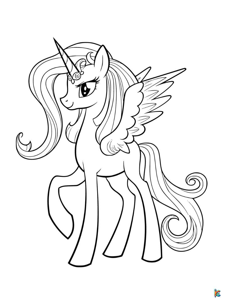 my little pony coloring pages princess celestia
