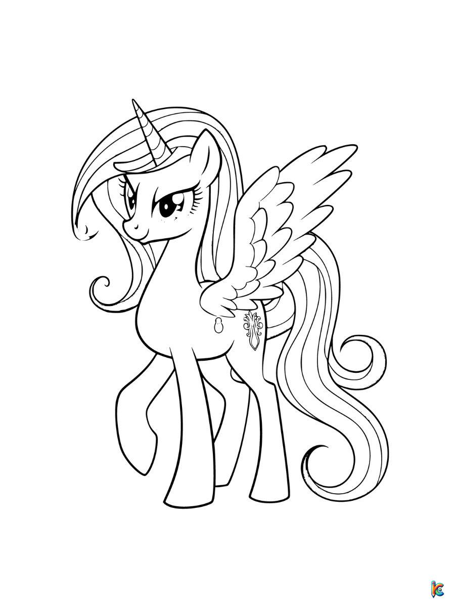 my little pony princess celestia coloring pages