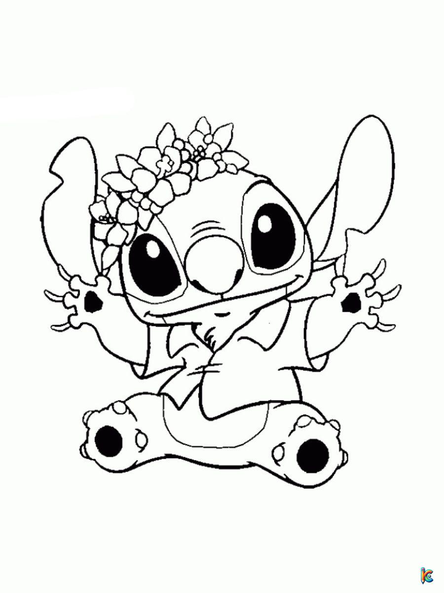 ohana stitch coloring pages