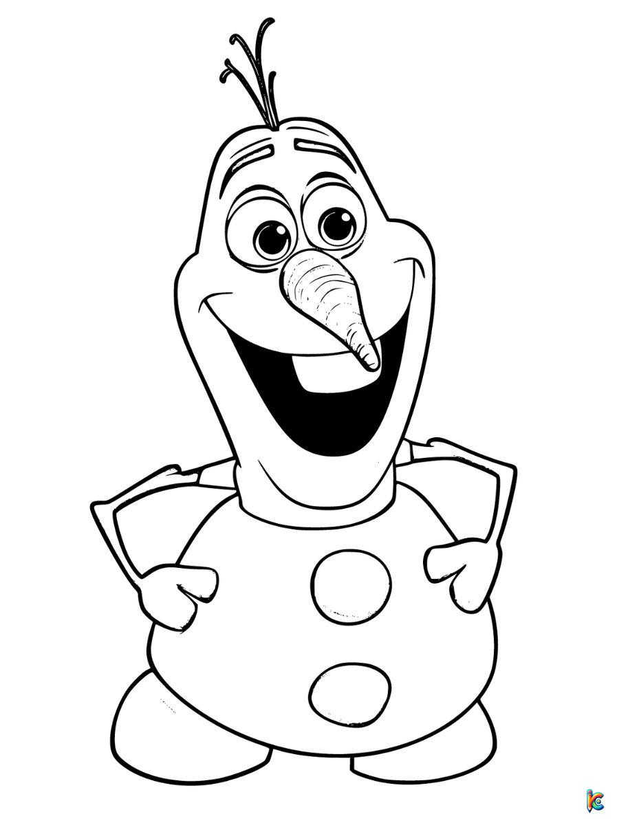 olaf's frozen adventure coloring pages