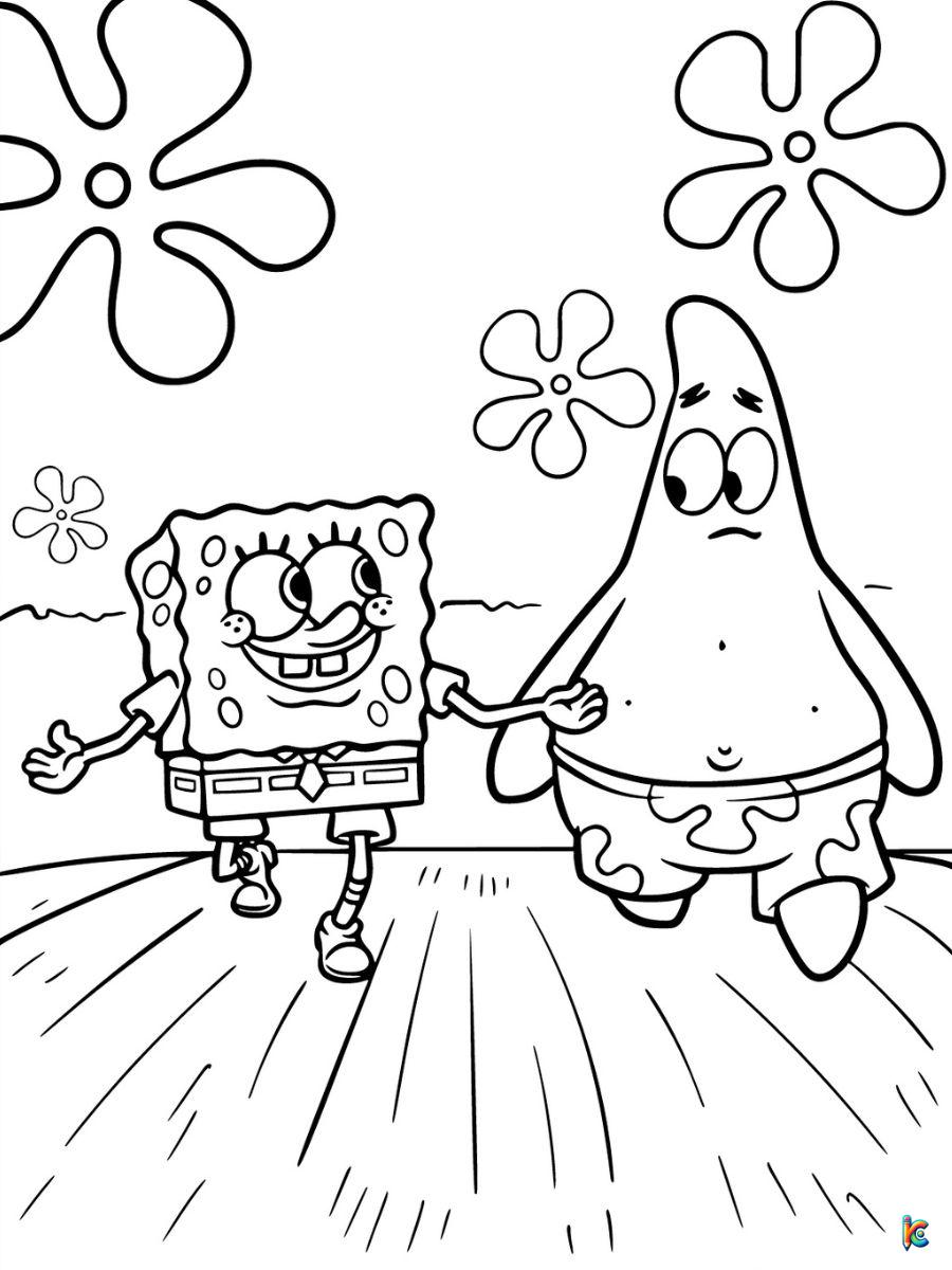 patrick and spongebob coloring pages
