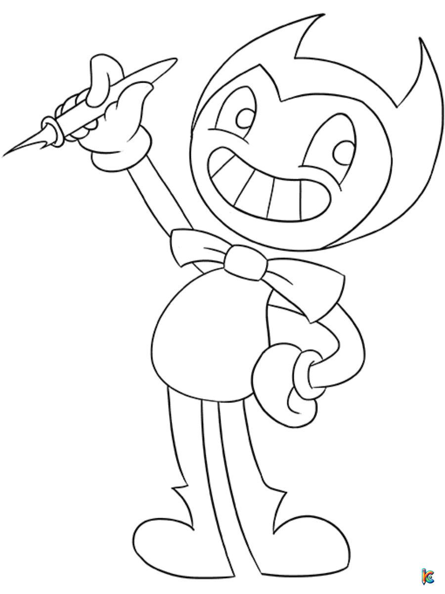 printable bendy coloring pages