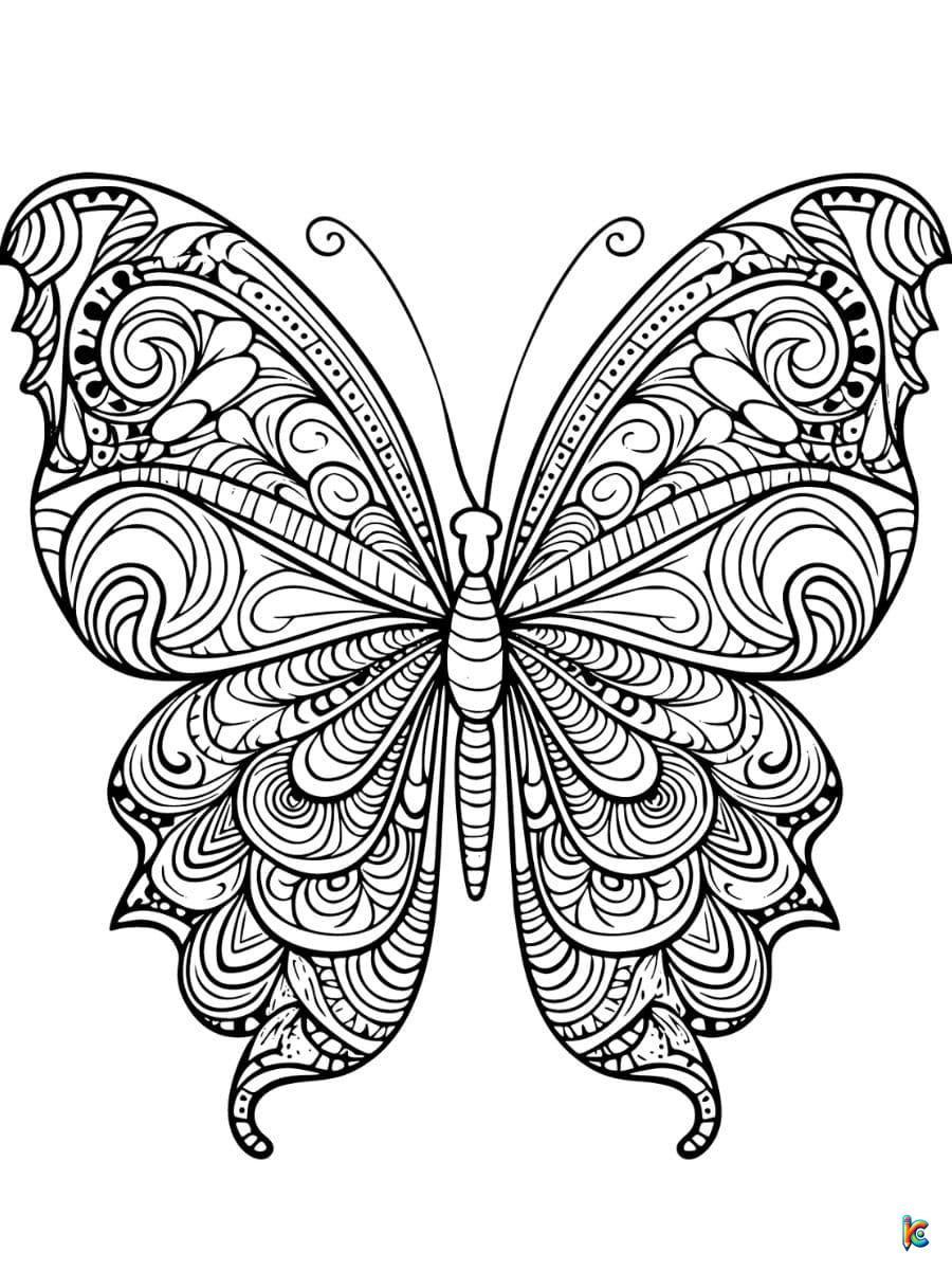 printable butterfly mandala coloring pages