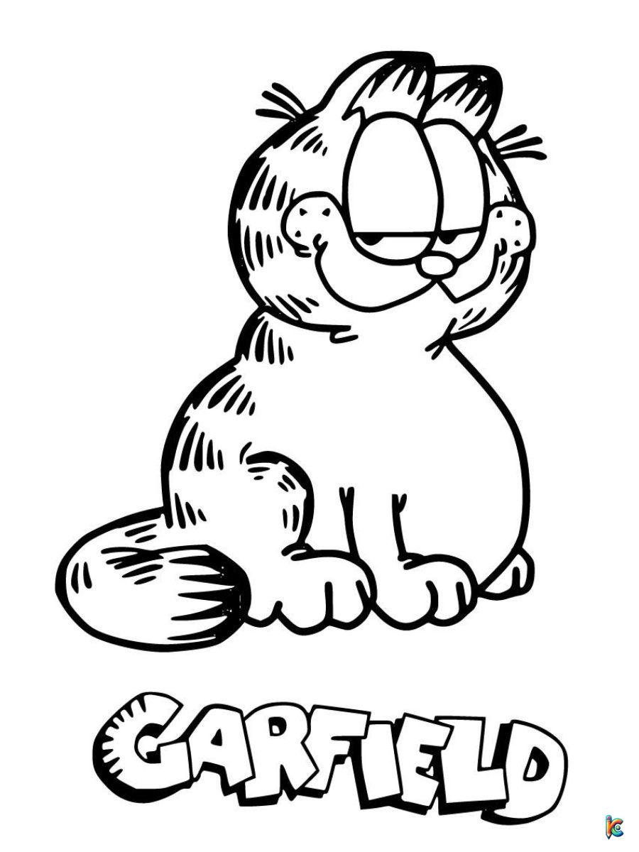 printable garfield coloring pages