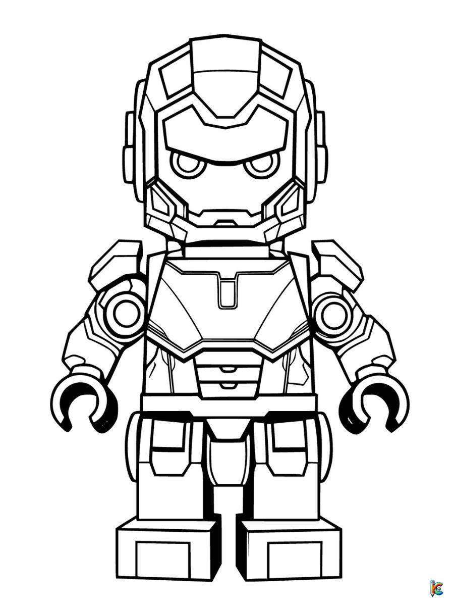 printable lego iron man coloring pages