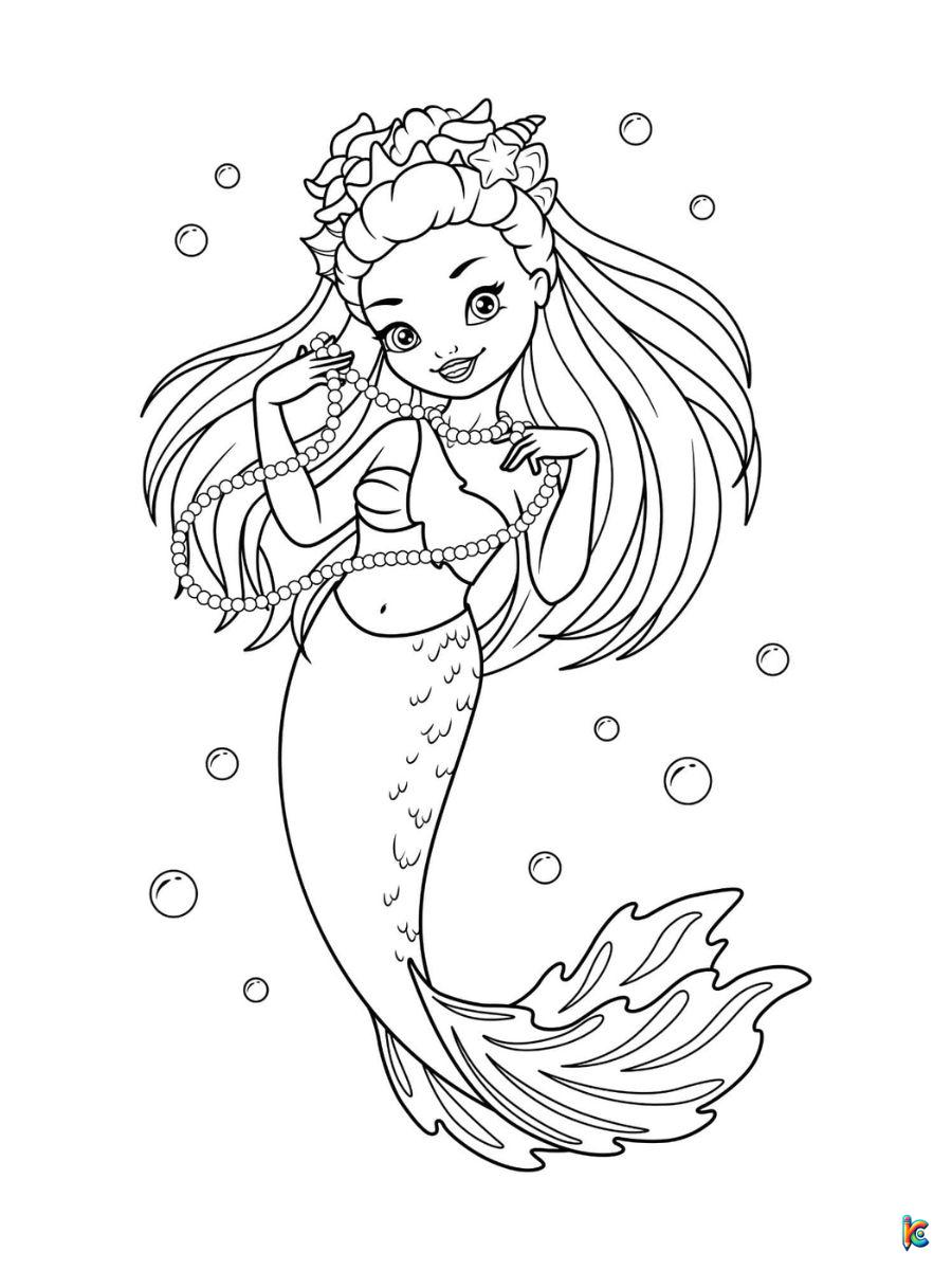 printable mermaid coloring pages