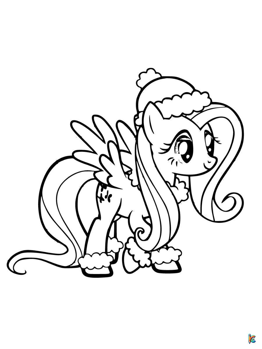 printable my little pony christmas coloring pages