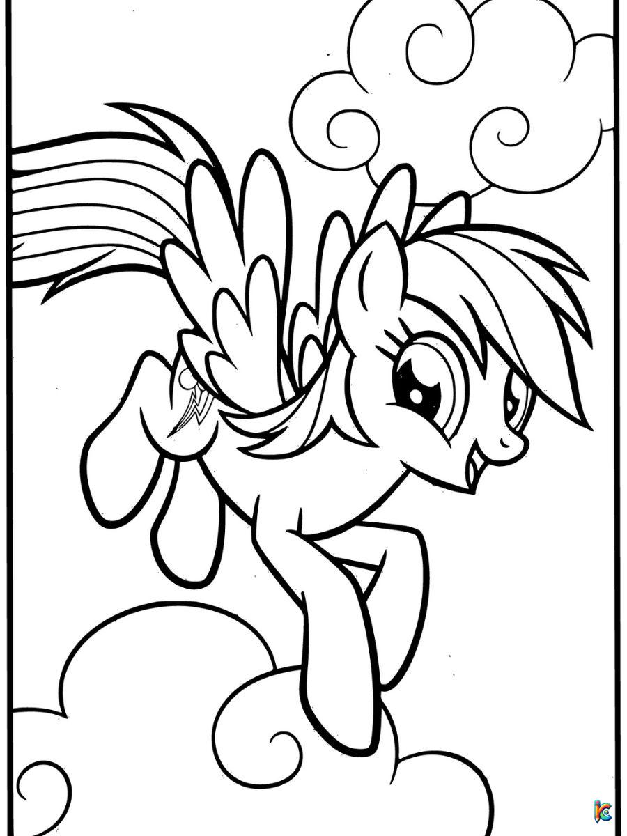 rainbow dash my little pony coloring page