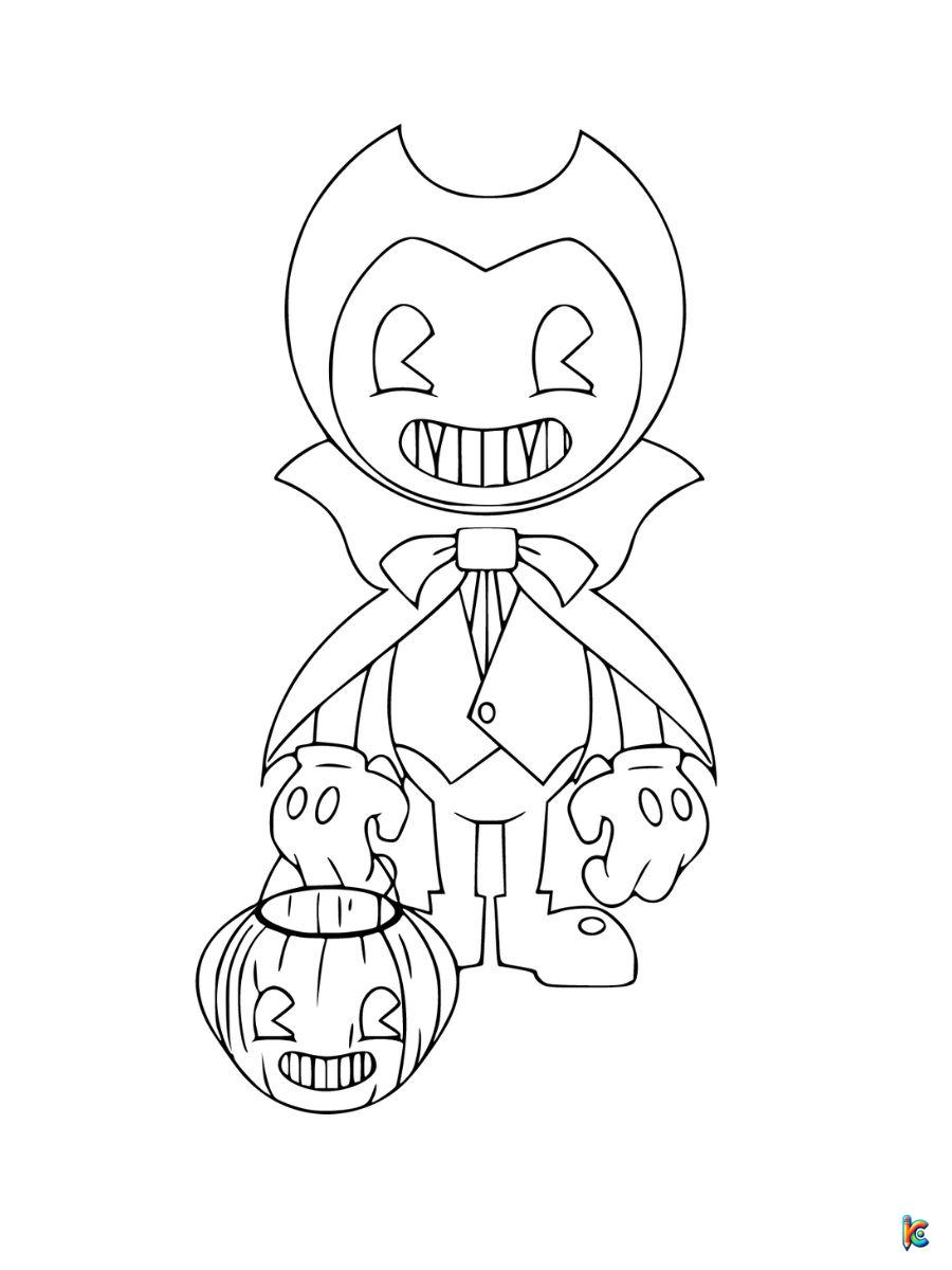 scary bendy coloring pages