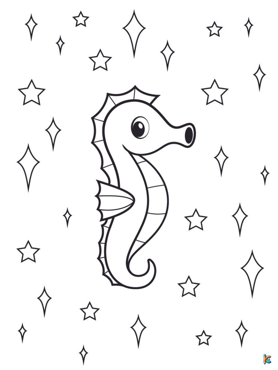 seahorse coloring pages