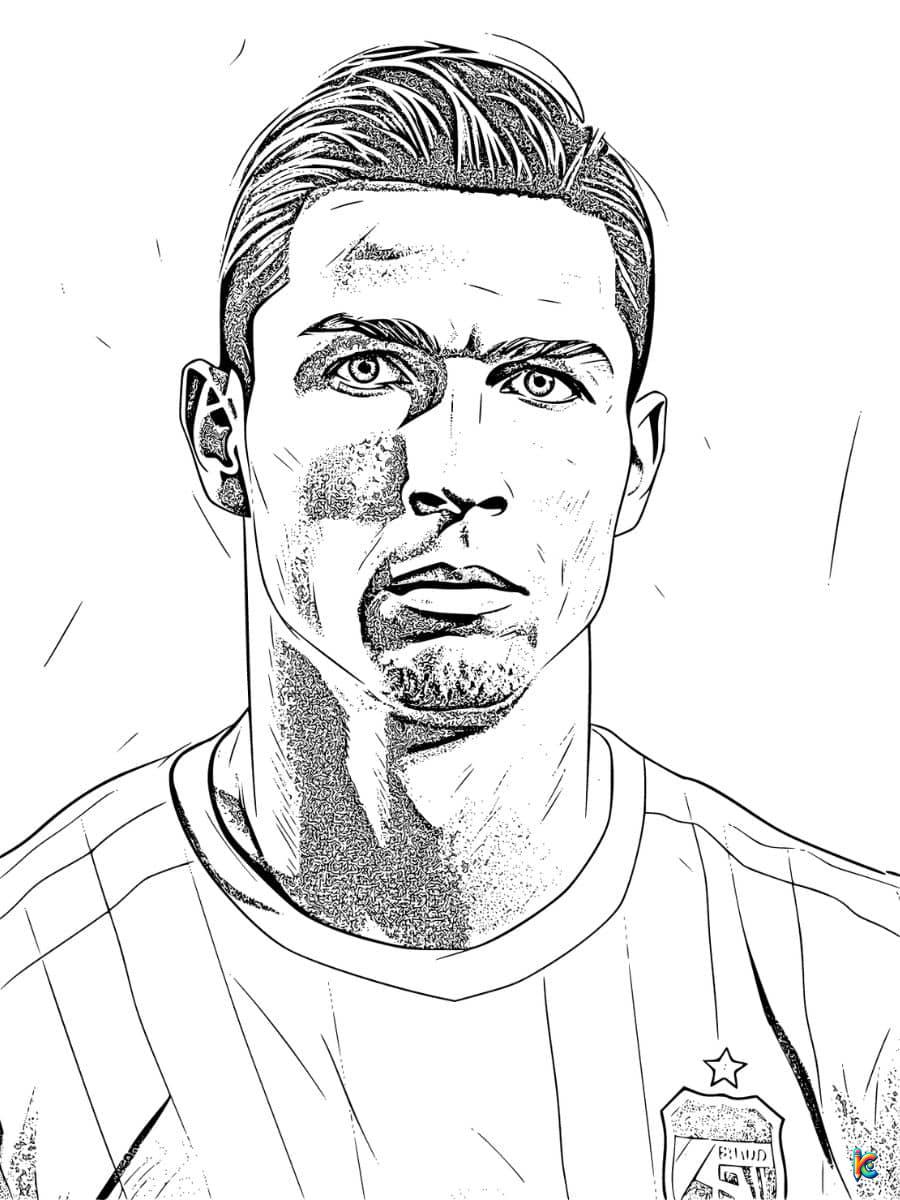 soccer ronaldo coloring pages
